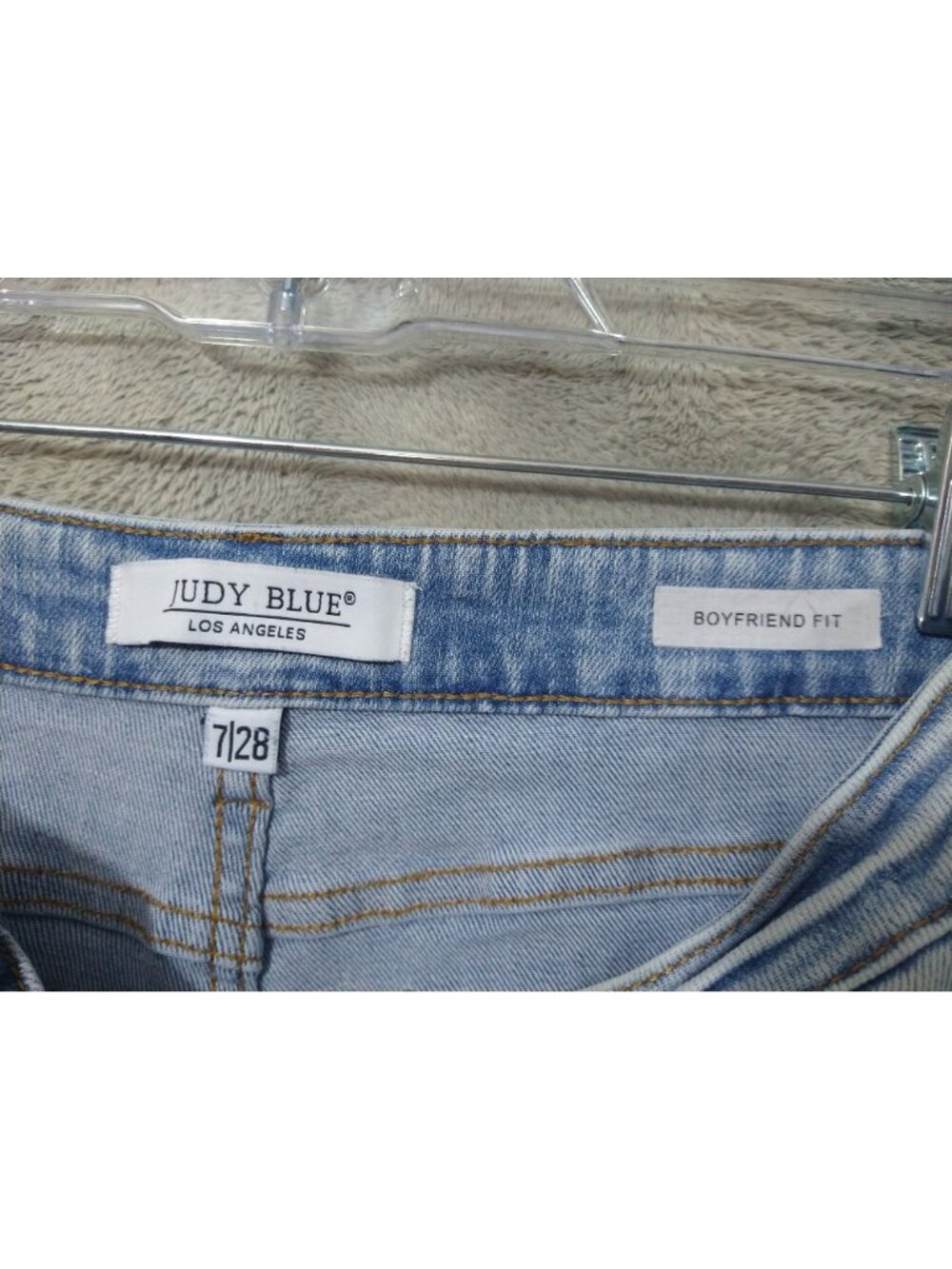 Judy Blue Jeans Womens 7/28 Denim Boyfriend Mid Rise Distressed Stretch - Picture 7 of 10
